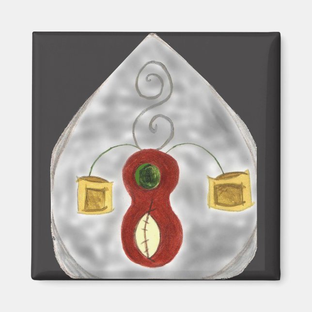 Íman Eu Amo Música Com Instrumentos (Frente)