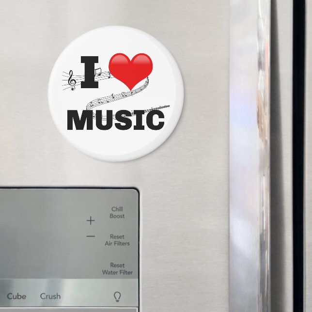 Íman Eu Amo Música, design popular (In Situ (Fridge))