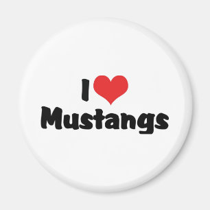 Íman Eu Amo Mustangs Coração - Amante de Cavalos