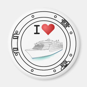 Íman Eu amo navios de cruzeiros