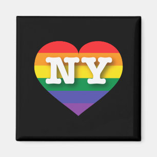 Íman Eu Amo Nova York Coração Arco-íris _1
