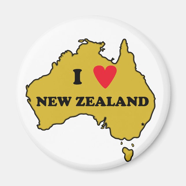 Íman Eu amo Nova Zelândia (Austrália) (Frente)
