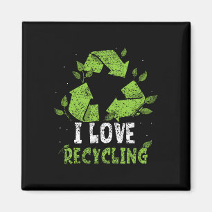 Íman Eu Amo O Ambiente De Reciclar Do Dia Da Terra Com