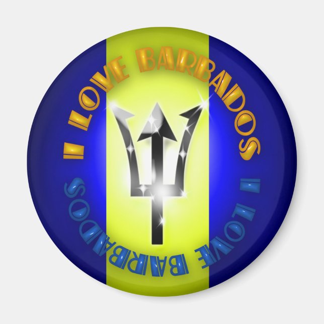 Íman Eu amo o Barbados Magnet (Frente)