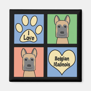 Íman Eu amo o belga Malinois