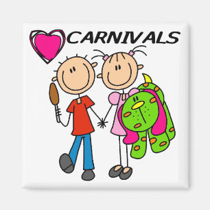 Íman Eu amo o camiseta e os presentes dos carnavais