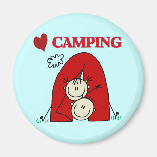 Íman Eu amo o camiseta e presentes de acampamento