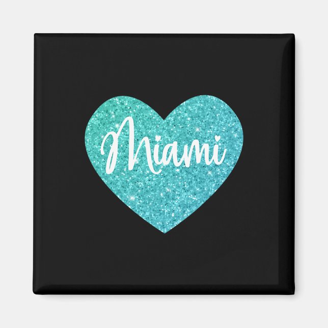 Íman Eu Amo o Coração da Flórida em Miami (Frente)