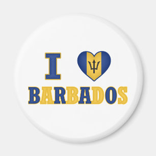 Íman Eu amo o design da bandeira do coração de Barbad