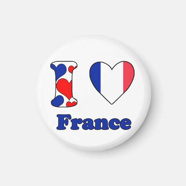 Íman Eu amo o ímã da França (Frente)