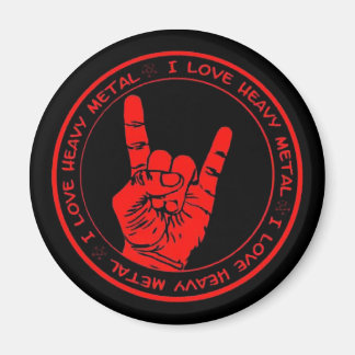 Íman Eu amo o ímã de rádio Heavy Metal