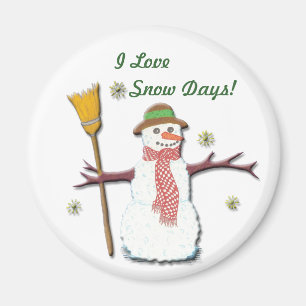 Íman Eu amo o ímã do dia da neve