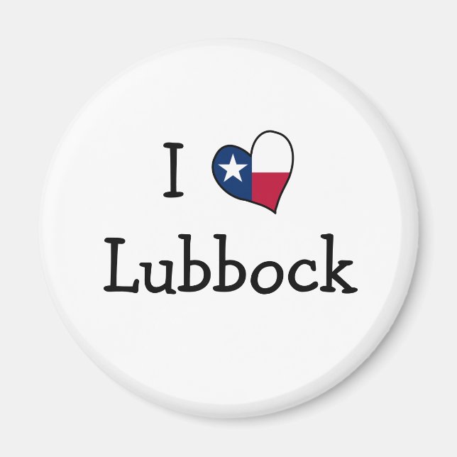 Íman Eu amo o Lubbock Texas (Frente)