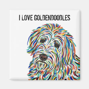 Íman Eu Amo O Magneta De Goldendoodles