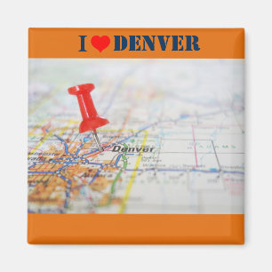 Íman Eu amo o mapa de Denver