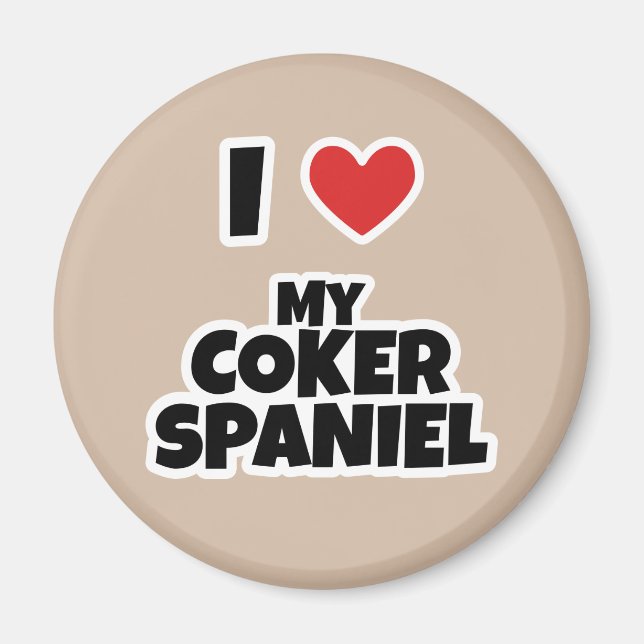 Íman Eu amo o meu Coker Spaniel (Frente)