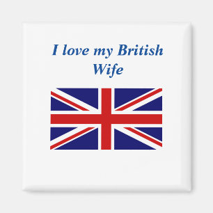 Íman Eu amo o meu Magnet de Esposa Britânico