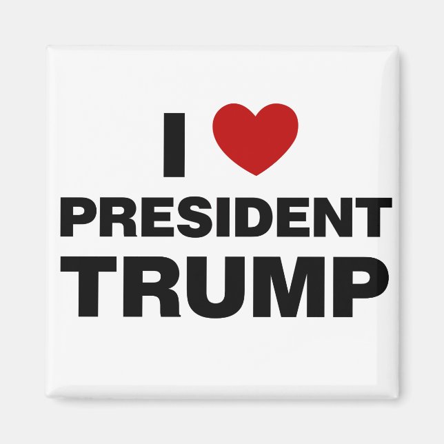 Íman Eu Amo o Presidente Trump Heart (Frente)