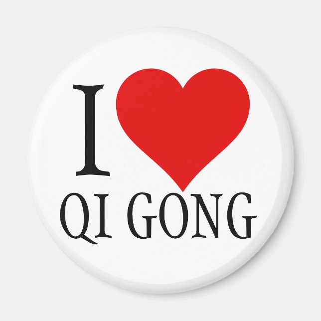Íman Eu amo o Qi Gong Magnet (Frente)