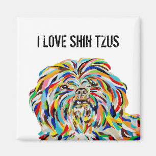 Íman Eu Amo O Shhh Tzus Magnet