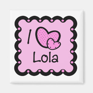 Íman Eu amo o t-shirt bonito de Lola