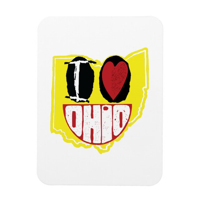 Íman Eu Amo Ohio Sorrindo De Rosto Feliz (Vertical)