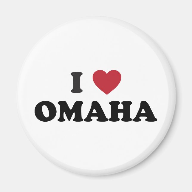 Íman Eu Amo Omaha Nebraska (Frente)