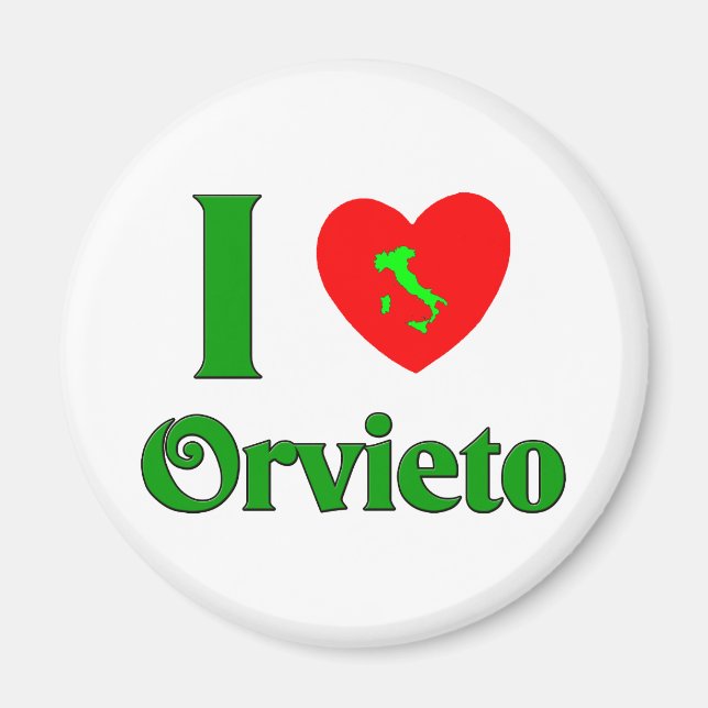 Íman Eu Amo Orvieto Itália (Frente)