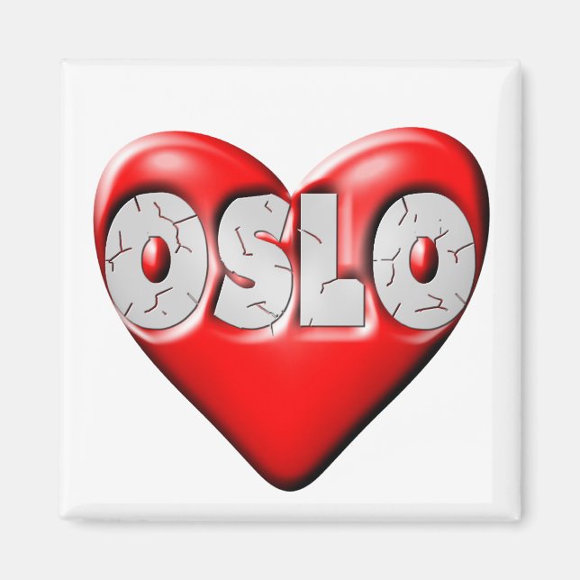 Íman Eu amo Oslo Noruega (Frente)