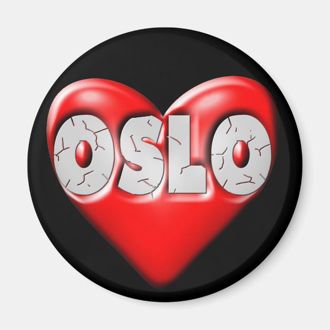 Íman Eu amo Oslo Noruega (Frente)