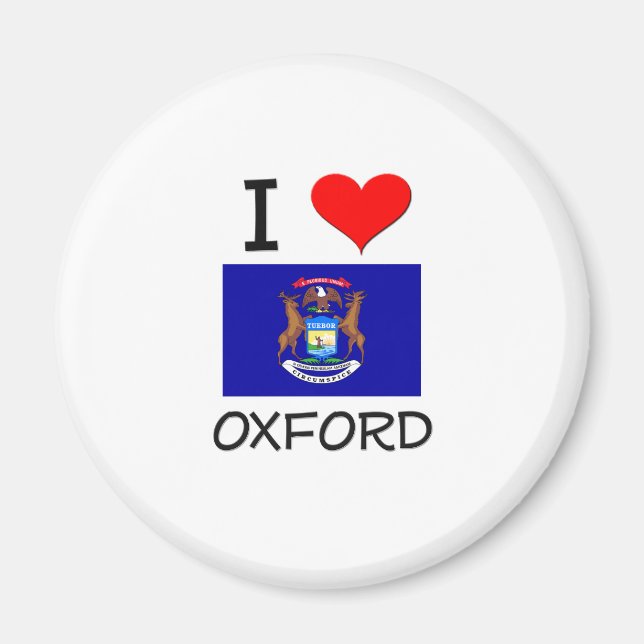 Íman Eu amo Oxford Michigan (Frente)