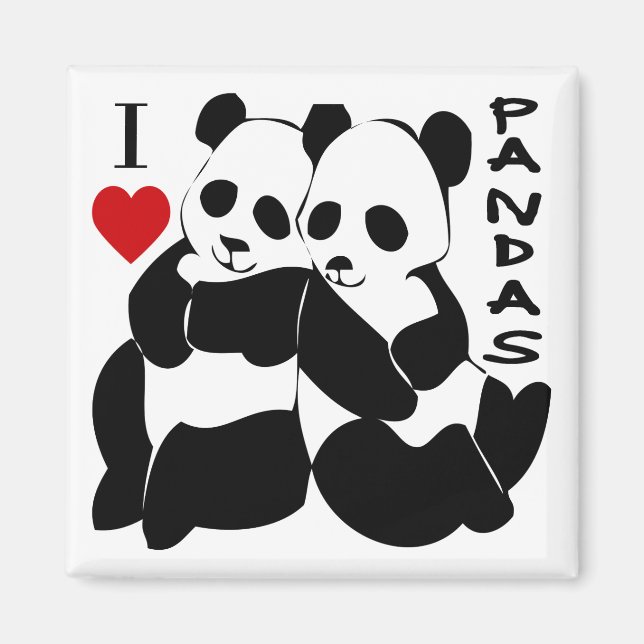 Íman Eu Amo Pandas (Frente)