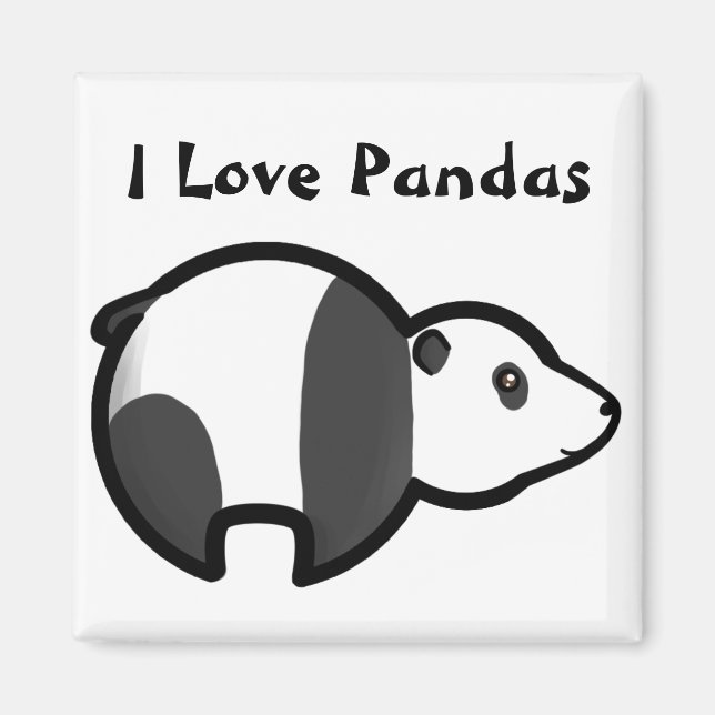 Íman Eu Amo Pandas (Frente)
