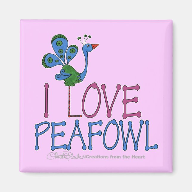 Íman Eu Amo Peafowl (Frente)
