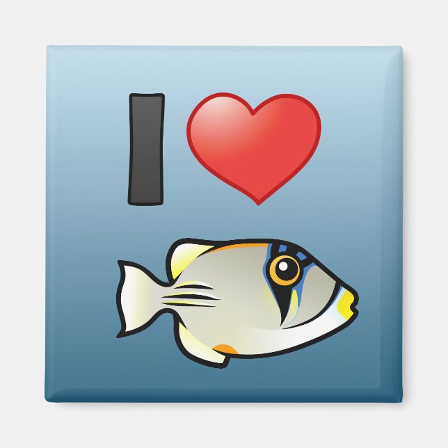 Íman Eu Amo Picassofish Árabe (Frente)