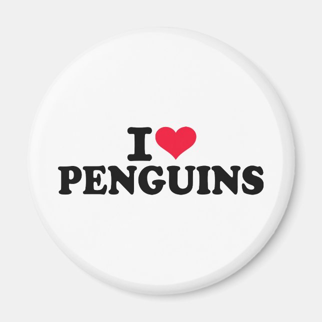 Íman Eu amo pinguins (Frente)