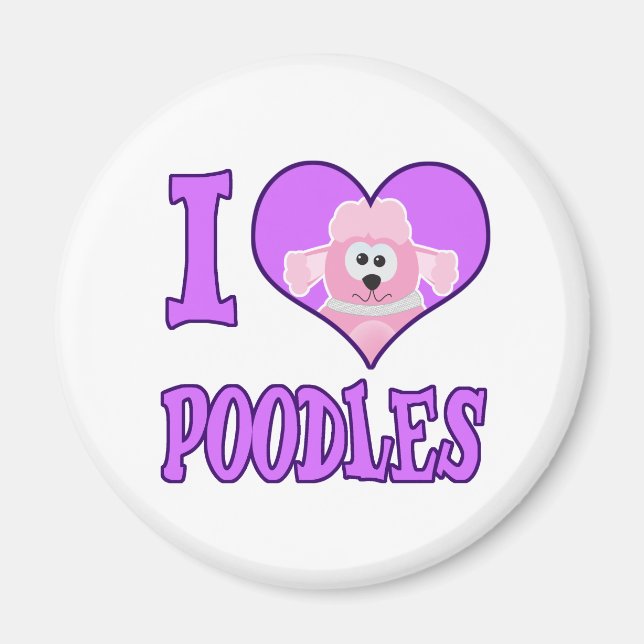 Íman Eu amo poodles (Frente)
