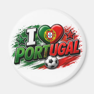 Íman Eu AMO PORTUGAL Fã Orgulho Português Pé