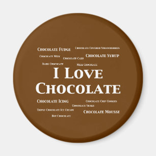 Íman Eu amo presentes do chocolate