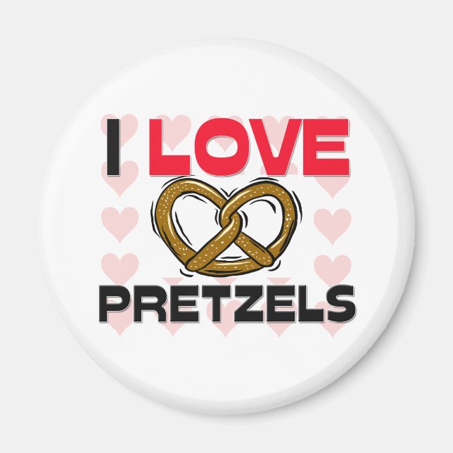 Íman Eu Amo Pretzels (Frente)