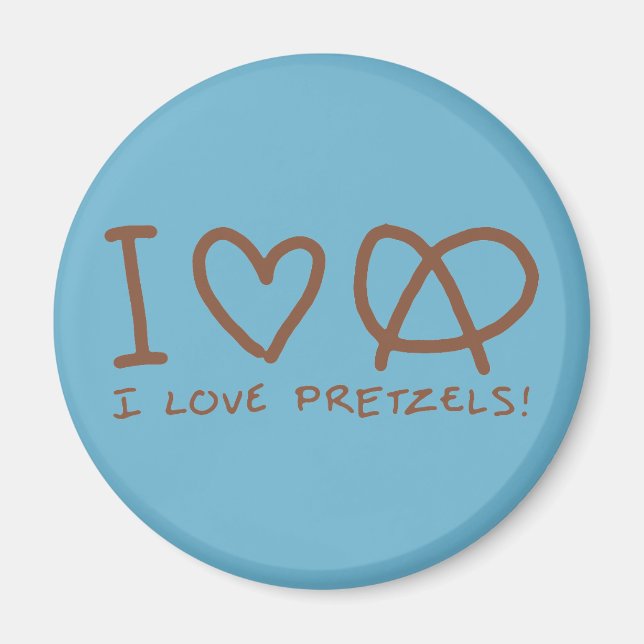 Íman Eu Amo Pretzels (Frente)