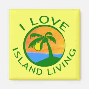 Íman Eu amo produtos vivos da ilha