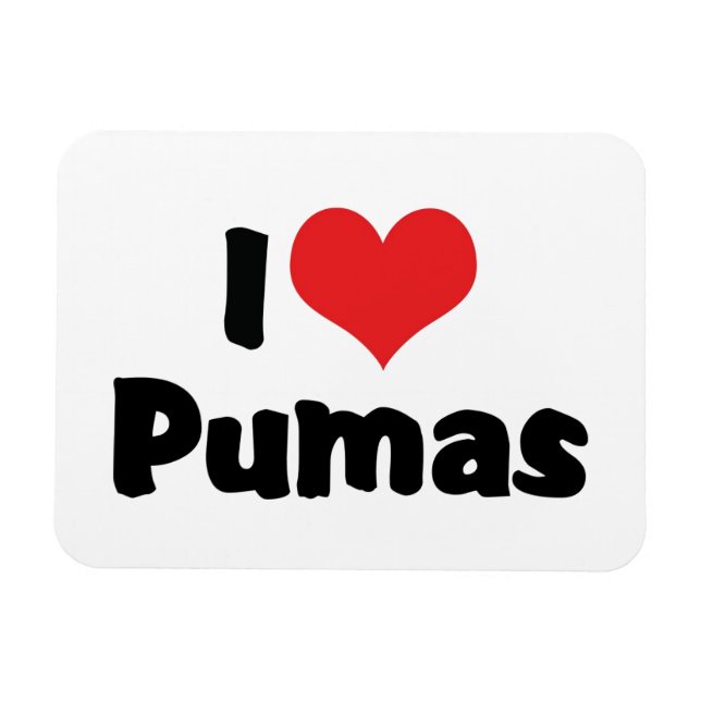 Íman Eu Amo Pumas Coração (Horizontal)