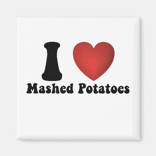 Íman Eu Amo Purê de Batatas Presente do Jantar de Ação 