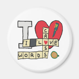 Íman Eu Amo Quebra-cabeça De Palavras Cruzadas