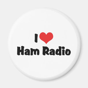 Íman Eu Amo Rádio Heart Ham - Amante de Rádio Amador