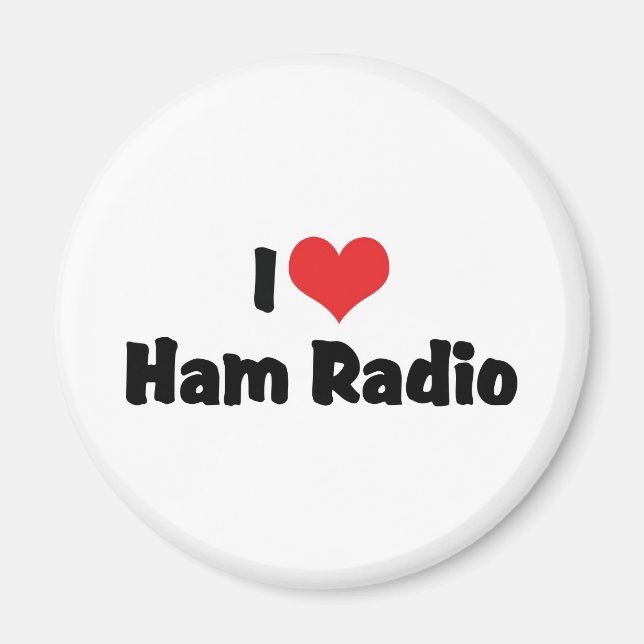 Íman Eu Amo Rádio "Heart Ham" - Rádio Amador (Frente)