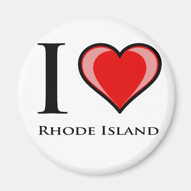 Íman Eu Amo Rhode Island (Frente)