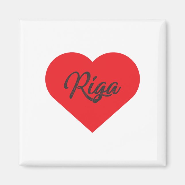 Íman Eu amo Riga - Letónia (Frente)