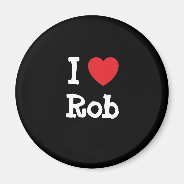 Íman Eu amo Rob Heart personalizado (Frente)